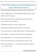 Class C Water Operator License Exam Questions with  Answers &lpar;100&percnt; Correct Answers&rpar;