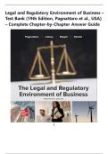 Legal and Regulatory Environment of Business &ndash; Test Bank &lpar;19th Edition&comma; Pagnattaro et al&period;&comma; USA&rpar; &ndash; Complete Chapter-by-Chapter Answer Guide