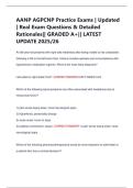 AANP AGPCNP Practice Exams &vert; Updated  &vert; Real Exam Questions & Detailed  Rationales&vert;&vert; GRADED A&plus;&vert;&vert; LATEST  UPDATE 2025&sol;26 