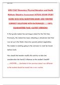 WGU C367 Elementary Physical Education & Health Methods 2025&colon; Study Guide & Assessment Prep