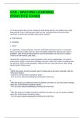 SAS - MACHINE LEARNING &lpar;PRACTICE EXAM&rpar; QUESTIONS AND ANSWERS