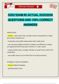 G202 EXAM &num;2 ACTUAL 2025&sol;2026 QUESTIONS AND 100&percnt; CORRECT ANSWERS