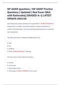NP AANP questions &sol; NP AANP Practice  Questions &vert; Updated &vert; Real Exam Q&A  with Rationales&vert;&vert; GRADED A&plus;&vert;&vert; LATEST  UPDATE 2025&sol;26 
