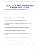 VA-BC Exam Review Questions & Answers 100&percnt; Verified