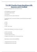 VA CBC Practice Exam Questions with Answers 100&percnt; Verified