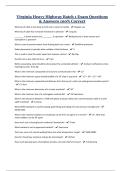 Virginia Heavy Highway Batch 1 Exam Questions & Answers 100&percnt; Correct
