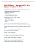 BIO 400 Exam 1 Questions With New Update Solutions A&plus; Pass