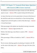 EDEX 110 Chapter 13&colon; Traumatic Brain Injury Questions  with Answers &lpar;100&percnt; Correct Answers&rpar; 