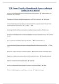 ICE Exam Practice Questions & Answers Latest Update 100&percnt; Solved