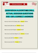 C839V5&sol;D334 ALGORITHMS DRILL ACTUAL 2025&sol;2026 QUESTIONS AND 100&percnt; CORRECT ANSWERS