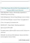 FDA Time Frames &lpar;Device&rpar; RAC Exam Questions with  Answers &lpar;100&percnt; Correct Answers&rpar;