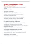 Bio 400 Exam 4 A&plus; Pass Solved Correct Brand New&excl;&excl;