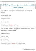 FL CAM Budget&sol;Finance Questions with Answers &lpar;100&percnt;  Correct Answers&rpar;
