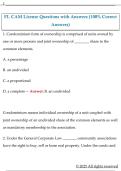 FL CAM License Questions with Answers &lpar;100&percnt; Correct  Answers&rpar; 