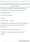 FL CAM Practice Exam 2 Questions with Answers &lpar;100&percnt;  Correct Answers&rpar; 