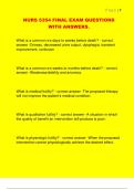 NURS 5354 FINAL EXAM QUESTIONS  WITH ANSWERS&period;