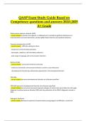 QASP Exam Study Guide Based on Competency &vert; Verified Questions & Correct Answers &vert; Latest A&plus; Grade 2024&sol;2025
