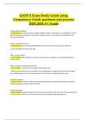QASP-S Exam Study Guide Using Competency Guide &vert; Verified Questions & Correct Answers &vert; Latest A&plus; Grade 2024&sol;2025