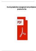 Nursing Leadership Management and Professional Practice for the LPN LVN 7th Edition Test Bank 1-5.