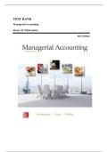 Test Bank for Managerial Accounting 4th edition by Stacey Whitecotton &vert;ISBN&colon; 9781260565447&vert; Guide A&plus;