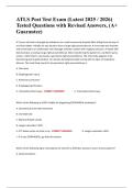 ATLS Post Test Exam &lpar;Latest 2025 &sol; 2026&rpar; Tested Questions with Revised Answers&comma; &lpar;A&plus; Guarantee&rpar;