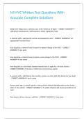 NJ MVC Written Test Questions With Accurate Complete Solutions