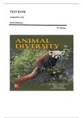 Test Bank for Animal Diversity 8th Edition by David Hickman &vert;ISBN&colon; 9781259756887&vert; Guide A&plus;