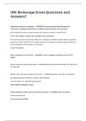 GRI Brokerage Exam Questions and Answers