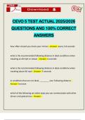 CEVO 5 TEST ACTUAL 2025&sol;2026 QUESTIONS AND 100&percnt; CORRECT ANSWERS