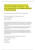 A&P 2 Blood Test Review&sol; Final Exam Practice for Anatomy and Physiology II&sol; A&P II Exam 1 - Blood&comma; Heart&comma; and Blood Vessels 3 SETS COMBINED NEW RATED A&plus; 2025&sol;2026 UPDATED 