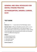 General and Oral Pathology for Dental Hygiene Practice Test Bank &vert; Myers & Curran &vert; 20 NBDHE-Style MCQs per Chapter Study Guide