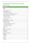 Volledige samenvatting Moleculaire biologie - 1e bachelor Tandheelkunde