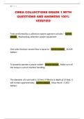 CWEA COLLECTIONS GRADE 1 WITH  QUESTIONS AND ANSWERS 100&percnt;  VERIFIED 
