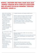 NUR401 -MIDTERM AND FINAL EXAM 2025-2026  NEWEST VERSION WITH COMPLETE QUESTIONS  AND ACCURATE DETAILED ANSWERS VERIFIED  ANSWERS GRADE A&plus; 