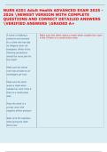 NURS 6201 Adult Health ADVANCED EXAM 2025  2026 NEWEST VERSION WITH COMPLETE  QUESTIONS AND CORRECT DETAILED ANSWERS  VERIFIED ANSWERS GRADED A&plus; 