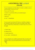 ANESTHESIA 350 EXAM QUESTIONS AND ANSWERS 2025