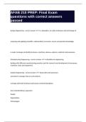 AFAB 210 PREP&colon; Final Exam questions with correct answers passed
