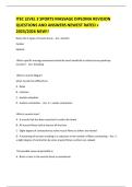 ITEC LEVEL 3 SPORTS MASSAGE DIPLOMA REVISION QUESTIONS AND ANSWERS NEWEST RATED &plus; 2025&sol;2026 NEW&excl;&excl;