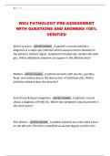 WGU PATHOLOGY PRE-ASSESSMENT  WITH QUESTIONS AND ANSWERS 100&percnt;  VERIFIED 