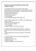 Nurs 350 - Community Health Quiz Questions With Complete Solutions