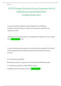 ATI RN Dosage Calculation Practice Assessment Set &num;2&vert; Brand New Actual Questions With Verified Answers 2025