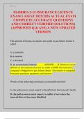 Florida 2-15 Insurance License Exam 2025&sol;2026 &vert; Actual Exam Questions & Verified Solutions &vert; Complete Study Guide