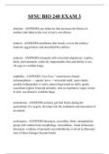 SFSU BIO 240 EXAM 3 QUESTIONS AND ANSWERS 2025