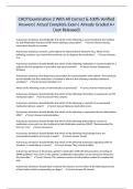 CHCP Examination 2 With All Correct & 100&percnt; Verified Answers&vert; Actual Complete Exam&vert; Already Graded A&plus; &lpar;Just Released&rpar;