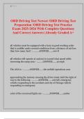 ORD Driving Test Newest /ORD Driving Test  Preparation /ORD Driving Test Practice  Exam 2025-2026 With Complete Questions  And Correct Answers |Already Graded A+ 
