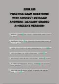 CRIS 605 PRACTICE EXAM QUESTIONS WITH CORRECT DETAILED ANSWERS &vert; ALREADY GRADED A&plus;<RECENT VERSION>