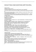 COB 487 FINAL EXAM QUESTIONS &lpar;WRITTEN ORAL&rpar;