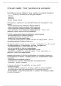 COB 487 EXAM 1 QUIZ QUESTIONS & ANSWERS