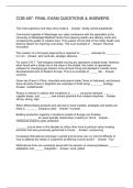 COB 487- FINAL EXAM QUESTIONS & ANSWERS