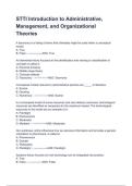 STTI Introduction to Administrative&comma; Management&comma; and Organizational Theories questions with correct Answers &lpar;A&plus; GRADED 100&percnt; VERIFIED&rpar;&vert; 2025&sol;2026